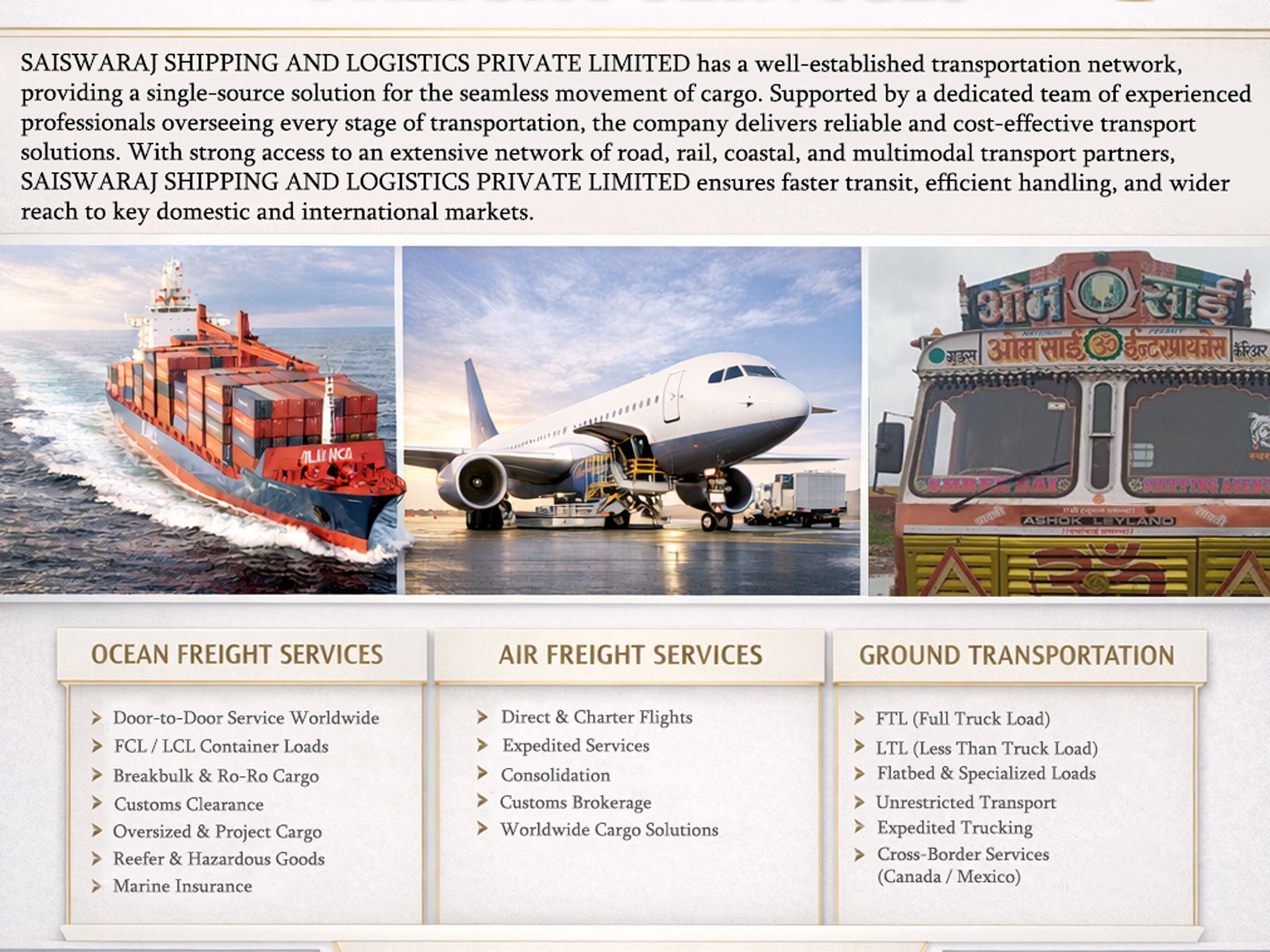 freight forwarding services